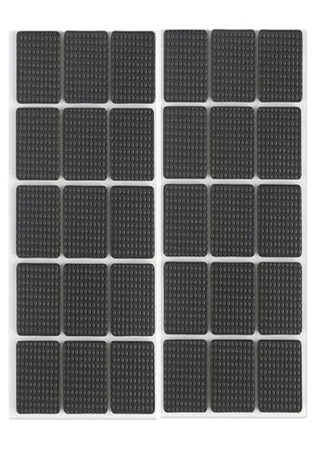 CUZWAVE Square Chair Leg Pad Anti Slip mat Square Rubber Floor Protector Non Slip Furniture Pads Sofa Bed/Dining Table/Dining Chairs Balance Pad Noise Insulation Pad (Set of 30Pcs) Black(2.5 * 2.5 CM) - Image 1